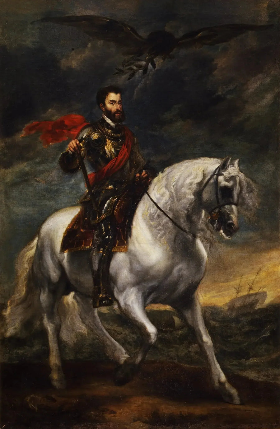 İmparator I. Charles'ın Atlı Portresi - Antoine van Dyck