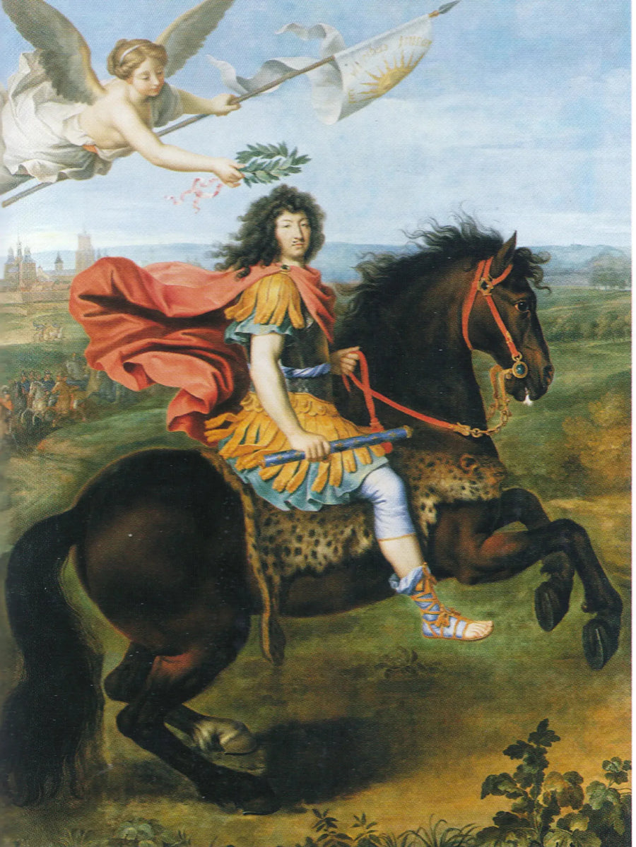 Louis XIV Taç Giyen Zaferle Taçlandırılmış Atatürk Portresi - Pierre Mignard