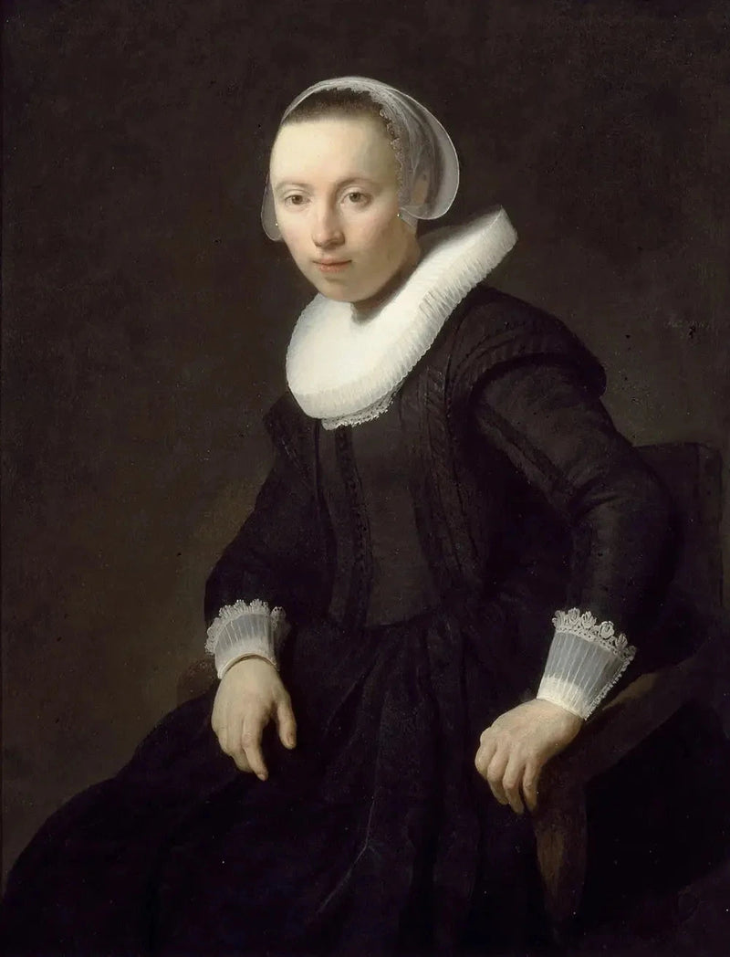 Oturan Bir Kadın Portresi - Rembrandt