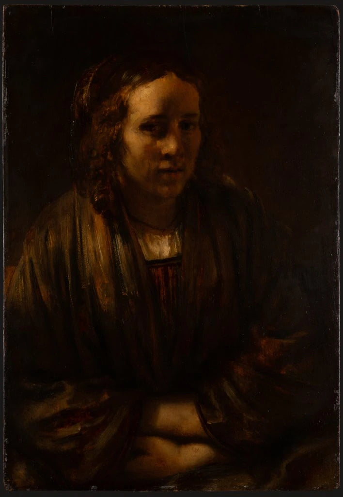 İpek ambalaj içinde Hendrickje Stoffels Portresi - Rembrandt