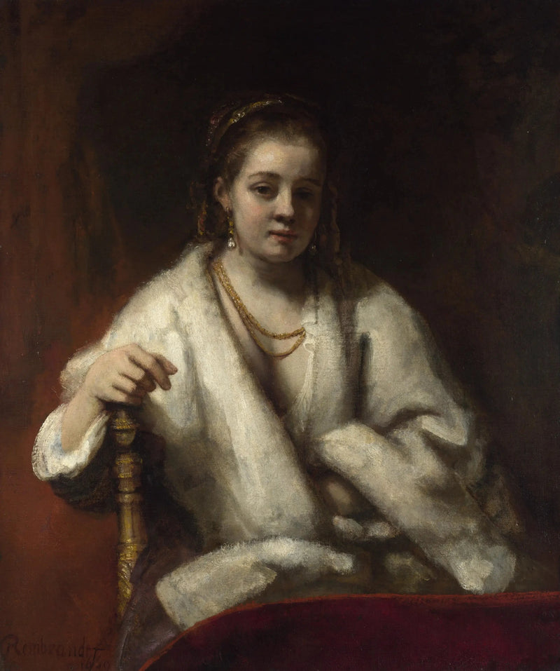 Hendrickje Kürk Şal ile - Rembrandt
