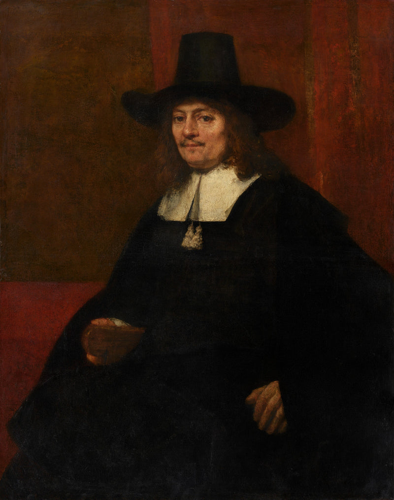 Silindirik şapka takan bir adamın portresi - Rembrandt