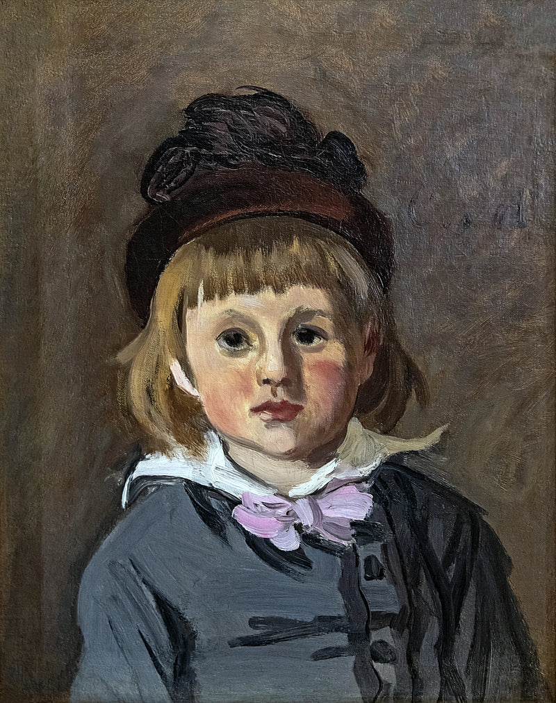 Jean Monet'nin W142 ponpon şapkalı portresi - Claude Monet