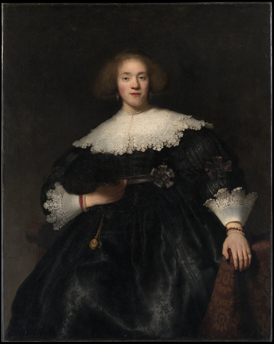Bir Fanuslu Kadın Portresi - Rembrandt