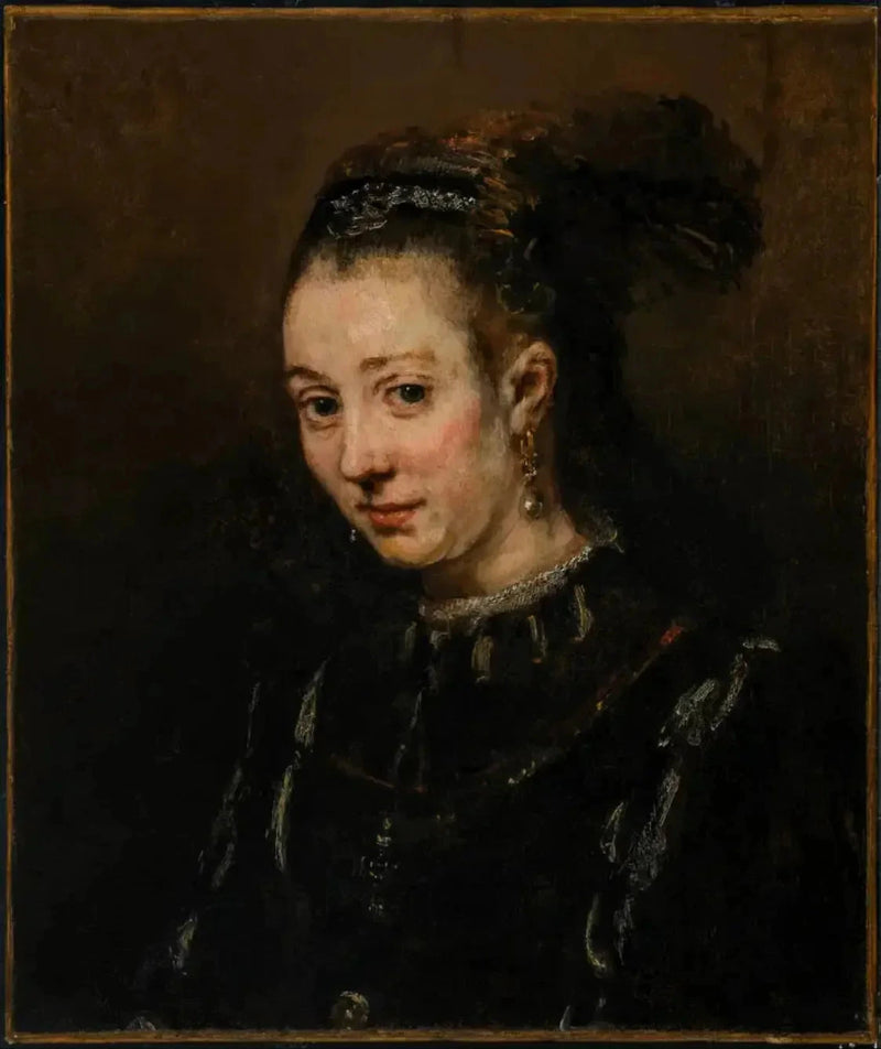 Genç Bir Kadın Portresi - Rembrandt