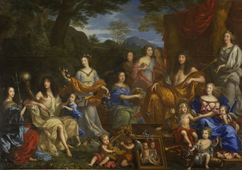 Louis XIV Ailesinin Mitolojik Portresi - Jean Nocret