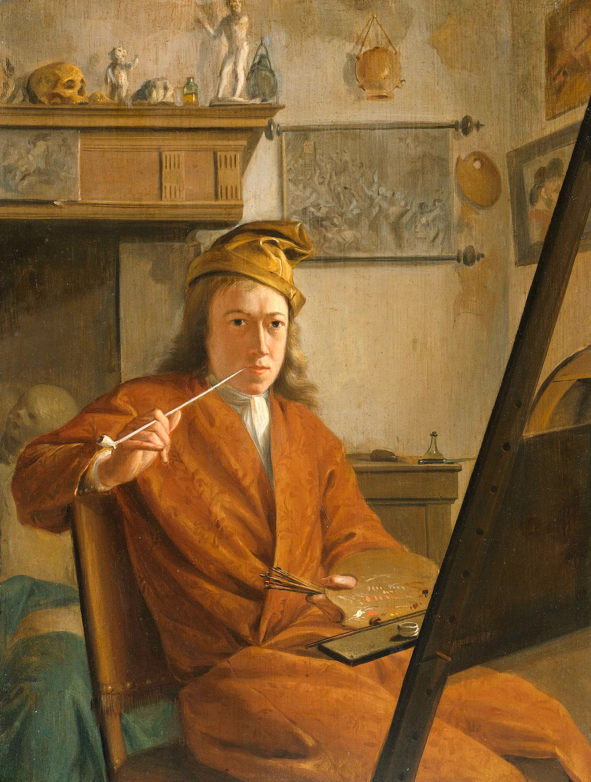 Portrait d'un peintre, peut-être le peintre lui-même - Aert Schouman