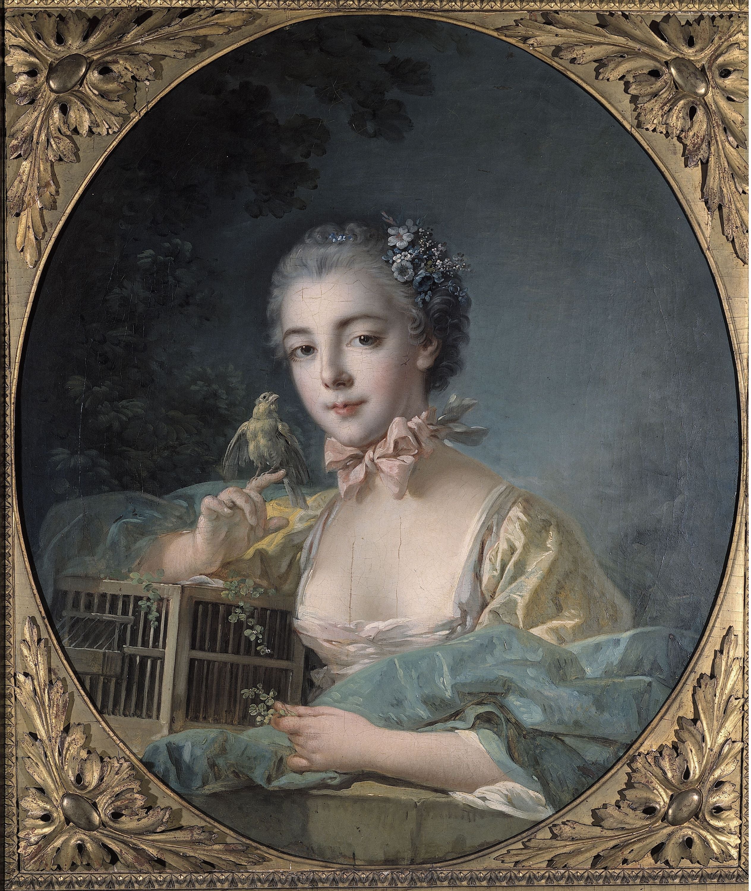 Portrait présumé de Marie-Émilie Baudouin, fille du peintre - François Boucher