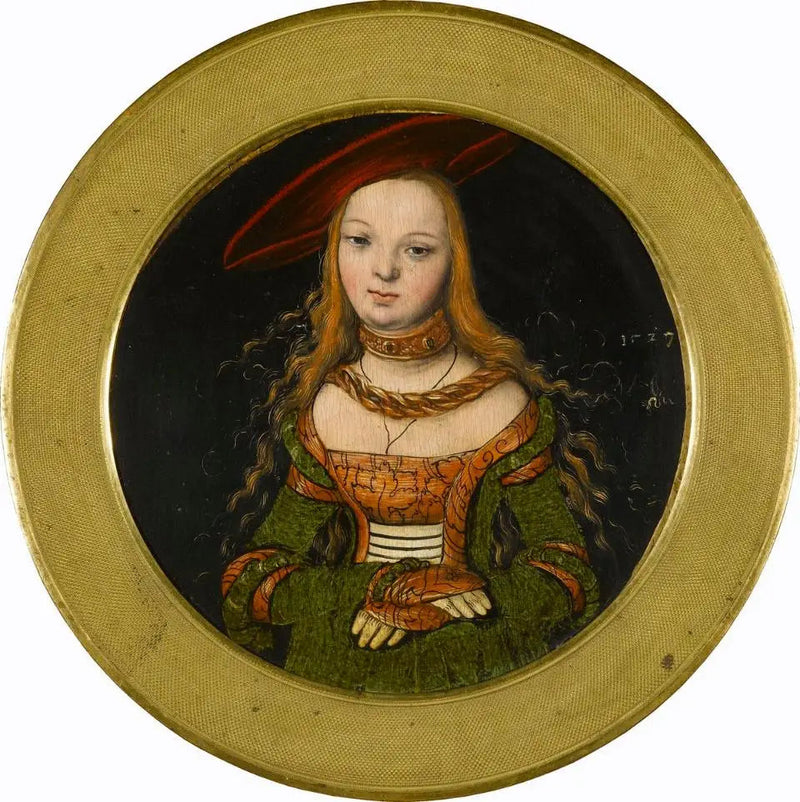 Genç Bir Kadının Yuvarlak Portresi - Lucas Cranach the Elder