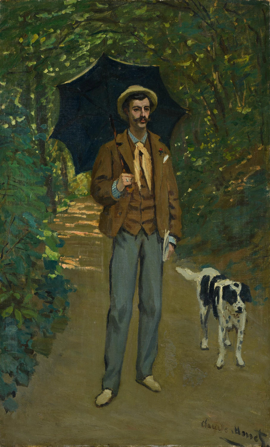 Victor Jacquemont'un W54 şemsiyesindeki portresi - Claude Monet