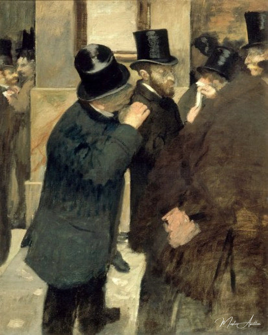 Portraits à la Bourse - Edgar Degas - Reproductions de tableaux et peintures haut de gamme