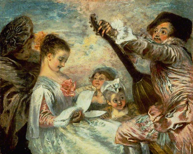 Pour nous prouver que cette belle - Antoine Watteau - Alpha Reproduction