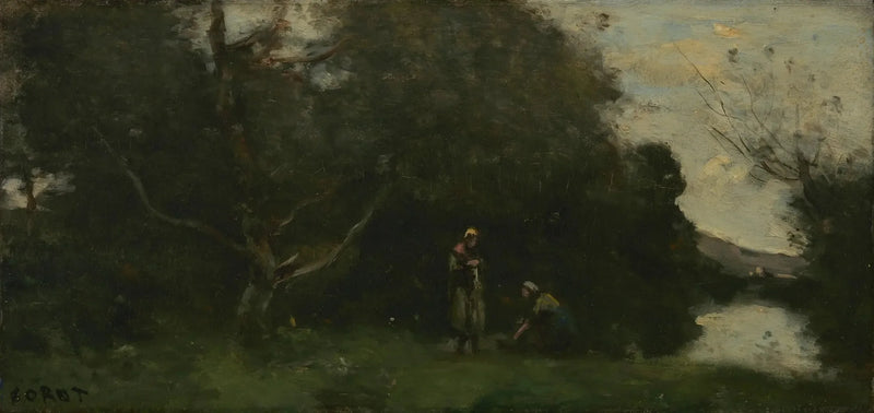 Su Kenarında Çayır - Jean-Baptiste Camille Corot