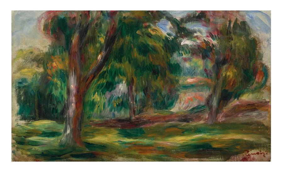 çayır ve ağaçlar - Pierre-Auguste Renoir