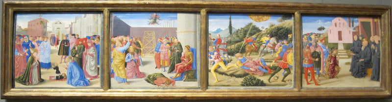 Azize'nin hayatından sahnelerle Prédelle - Benozzo Gozzoli