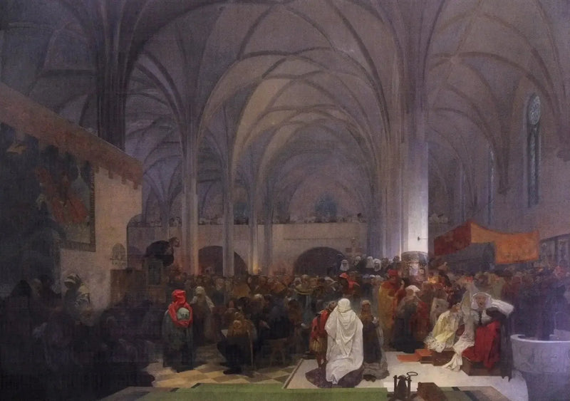 Jan Hus Ustası Vaazı - Alphonse Mucha
