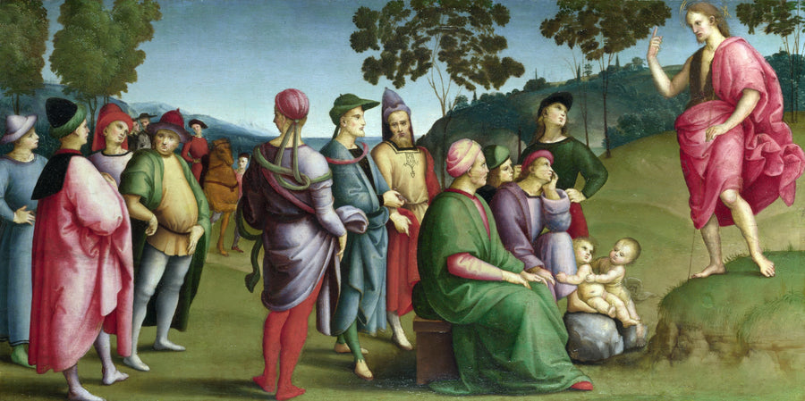 Saint Jean-Baptiste prêchant, prédelle du retable Ansidei, 1505 – Raphaël