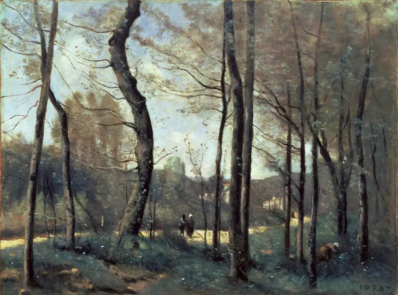 Mantes'taki İlk Yapraklar - Jean-Baptiste Camille Corot