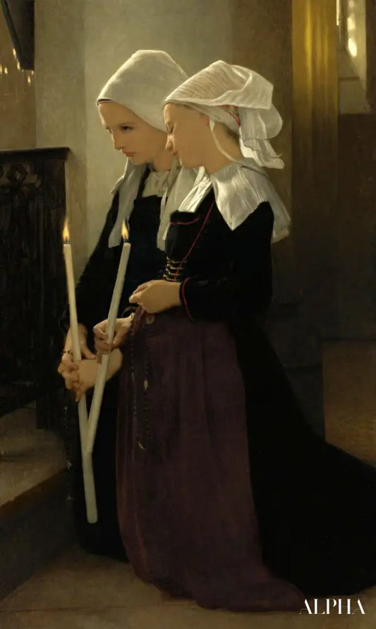 Prière à Sainte Anne d'Auray - William Bouguereau - Reproductions de tableaux et peintures haut de gamme