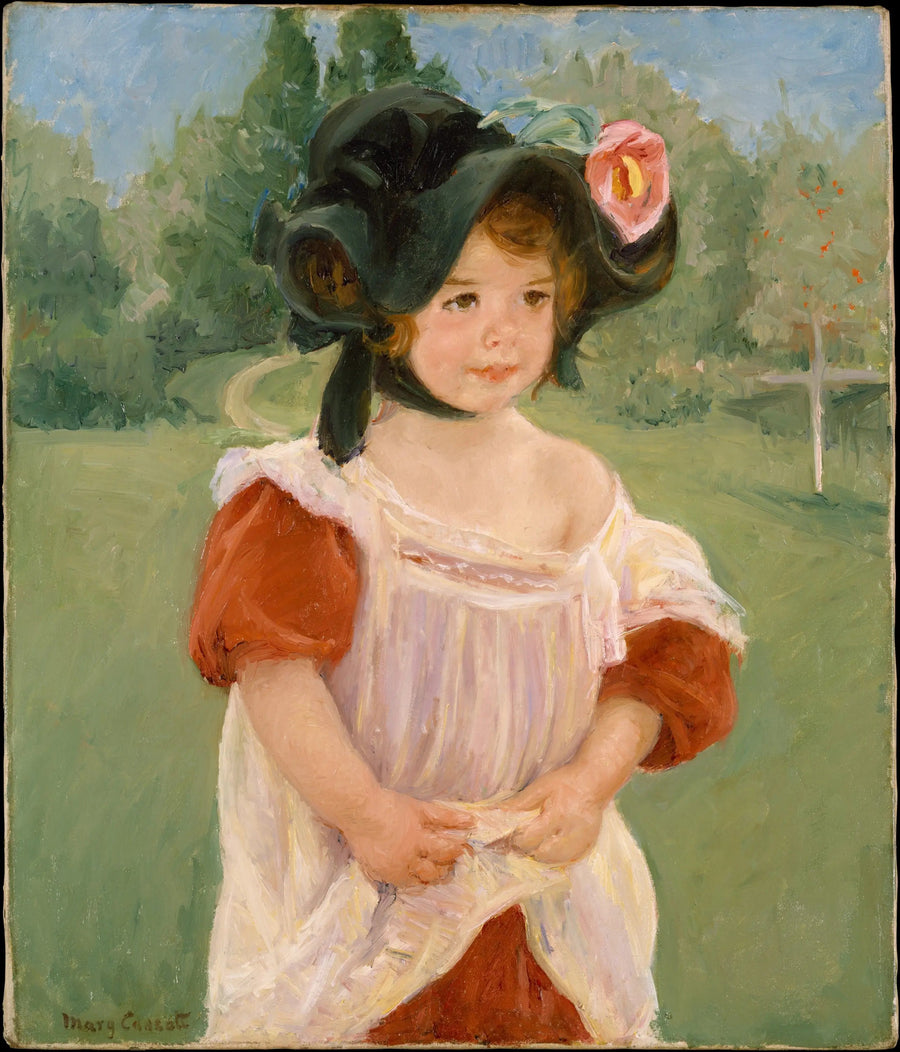 Bahar: Margot bir bahçede ayakta (Bahçedeki Kız) - Mary Cassatt