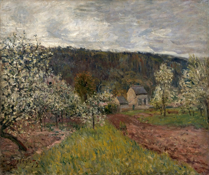 Paris çevresinde yağmurlu bahar - Alfred Sisley