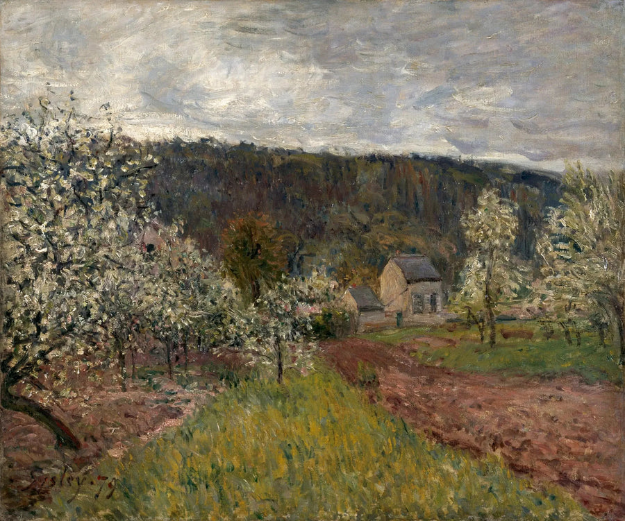 Paris çevresinde yağmurlu bahar - Alfred Sisley