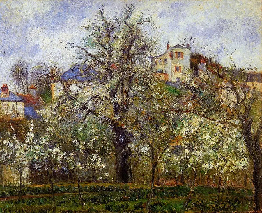Bahar. Çiçek Açan Erik Ağaçları - Camille Pissarro