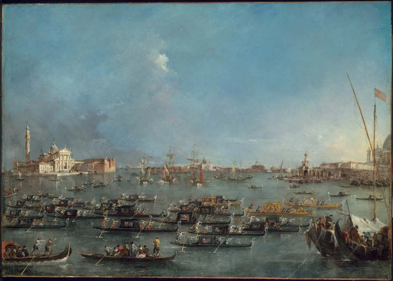 San Marco Körfezi'nde Gondol Seferi - Francesco Guardi