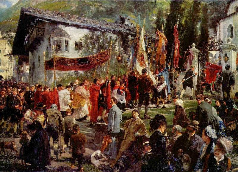 Hofgastein'da Korpus Kristi Alayı - Adolph von Menzel