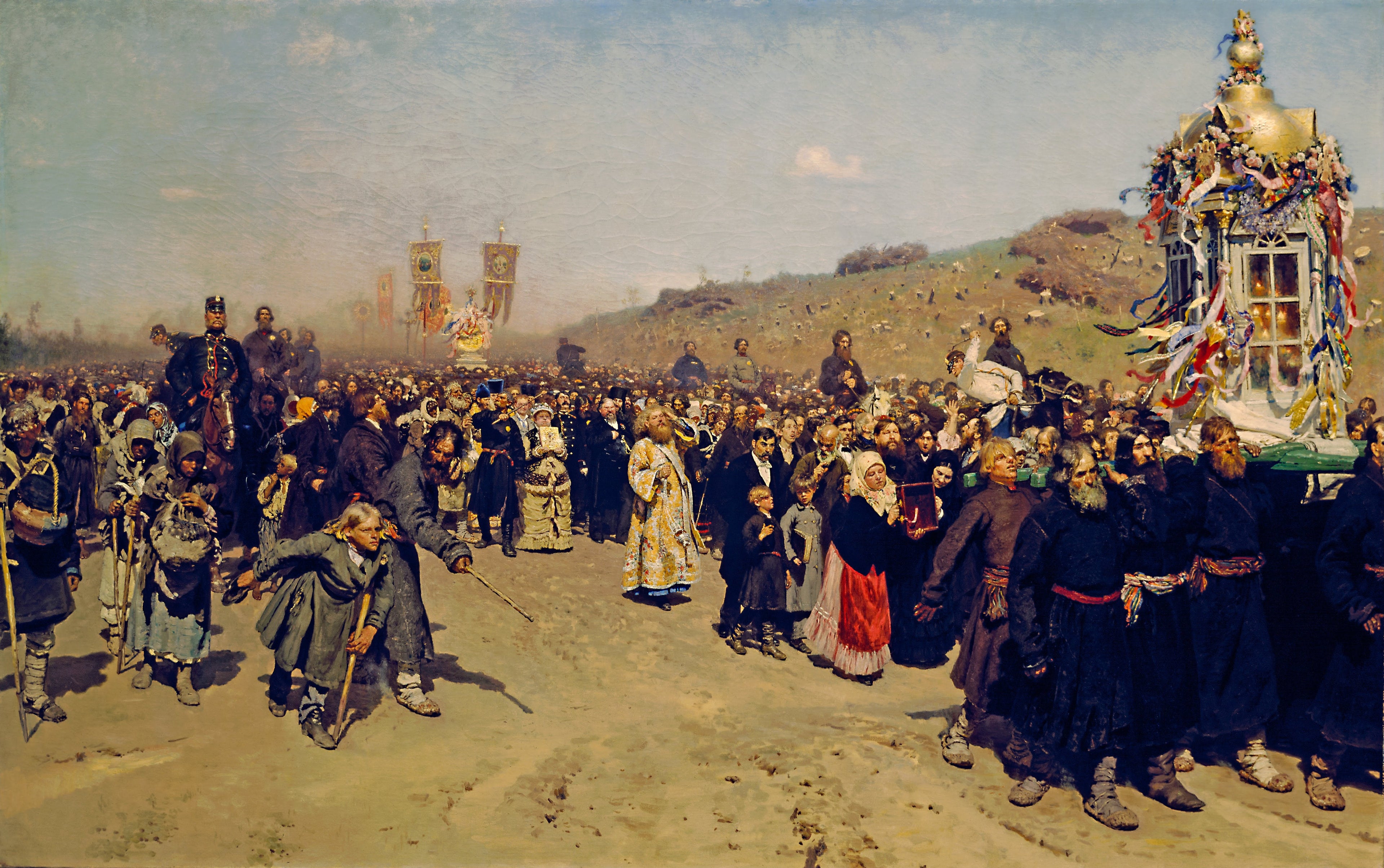 Procession religieuse dans la province de Koursk - Ilya Repin