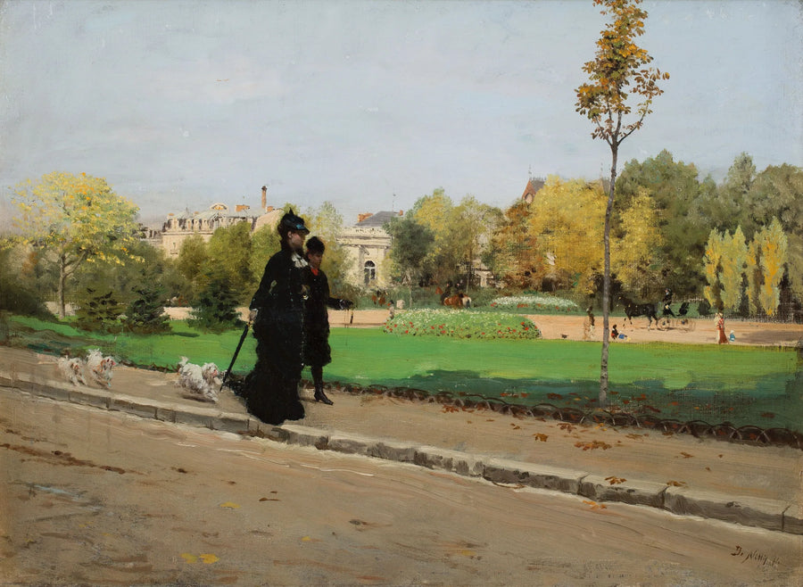 Köpeklerle Yürüyüş - Giuseppe De Nittis
