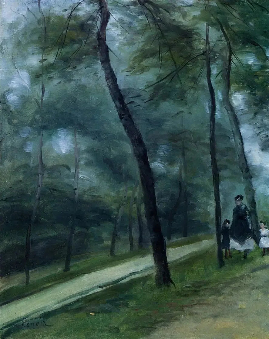 Ormanda Yürüyüş (Mme Le Cœur ve Çocukları) - Pierre-Auguste Renoir