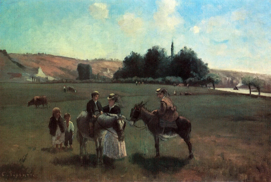 La Roche-Guyon'da Eşeklerle Yürüyüş - Camille Pissarro