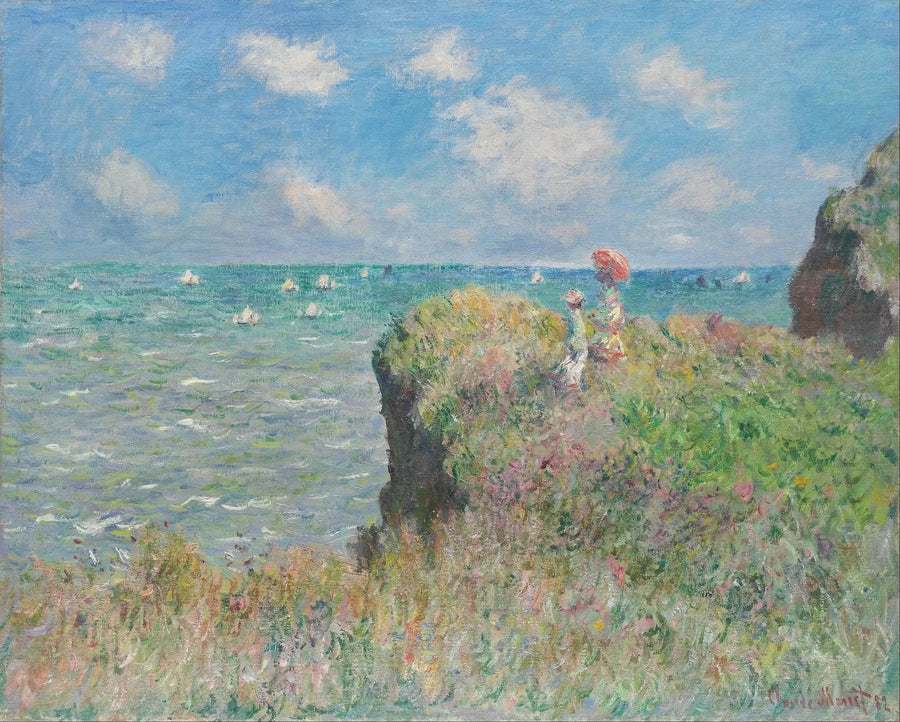 Kaya Üzerinde Yürüyüş, Pourville - Claude Monet
