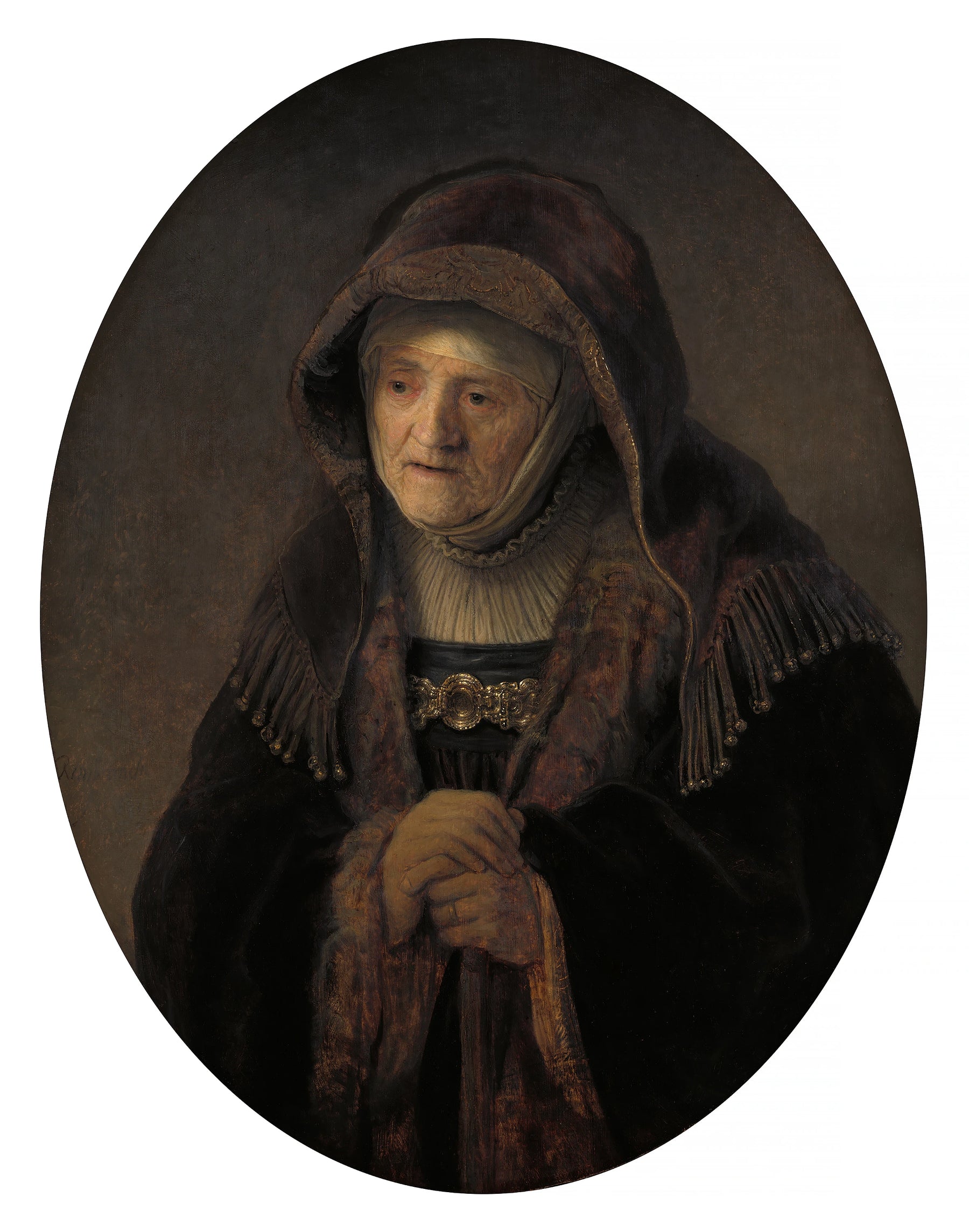 La Prophétesse Anne — Rembrandt avec reprises d’atelier