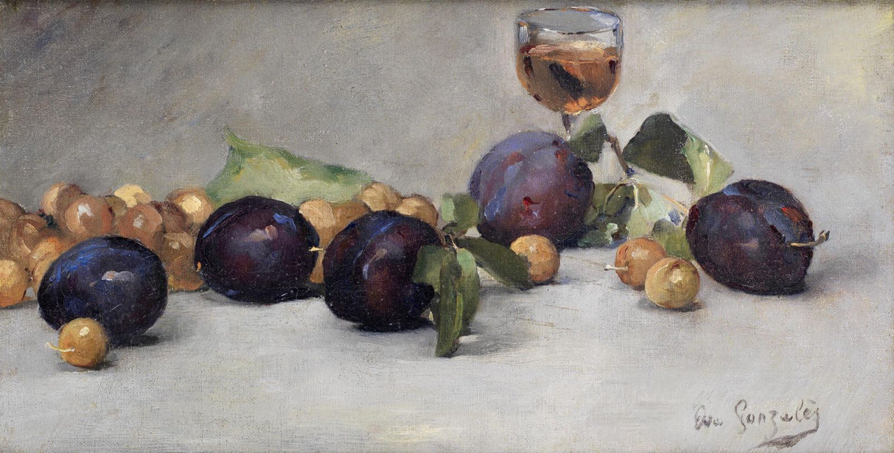 Pruneaux, raisins secs et verre d'eau - Eva Gonzalès