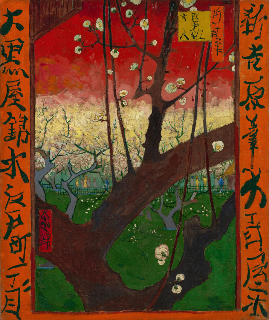Çiçek açan erik ağacı, Hiroshige'den uyarlama - Vincent van Gogh