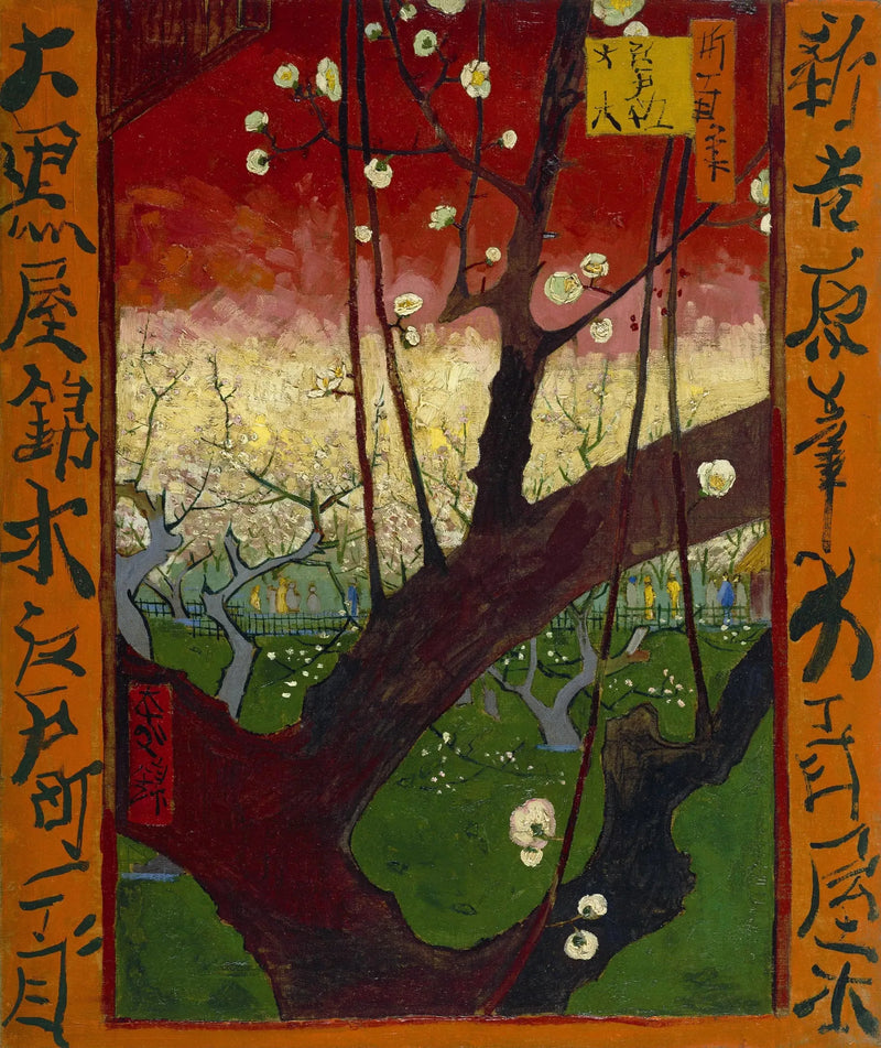 Çiçek açan erik ağacı, Hiroshige'den uyarlama - Vincent van Gogh