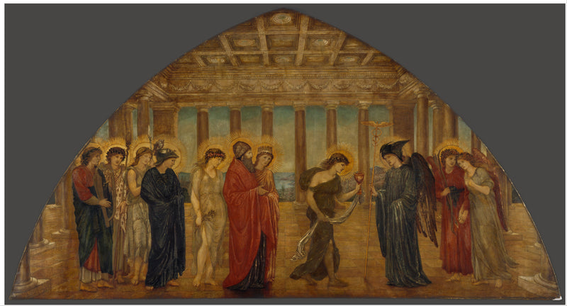Psyché Olympos Kapılarından Giriş Yaparken - Edward Burne-Jones