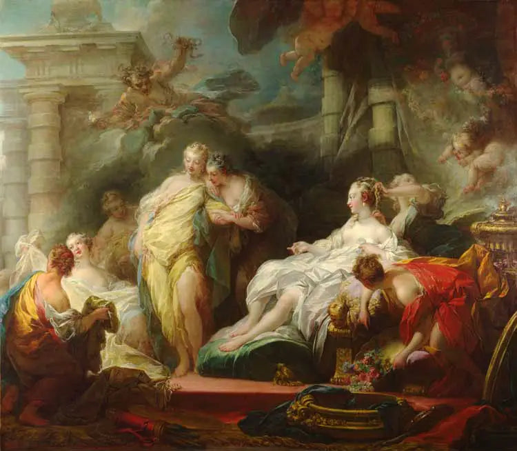 Aşkın Hediyelerini Kız Kardeşlerine Gösteren Psyche - Jean-Honoré Fragonard
