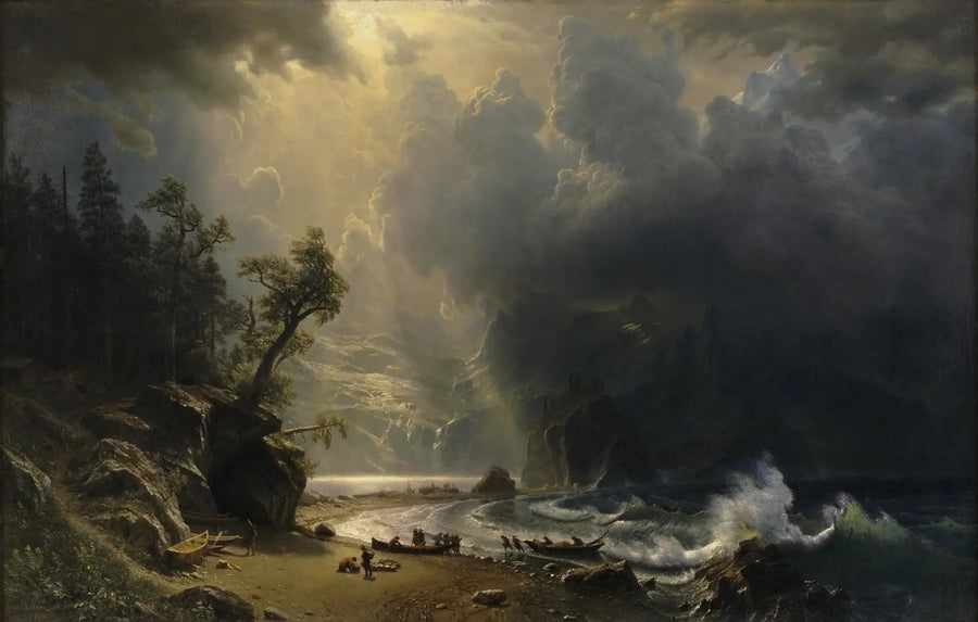 Puget Sound Pasifik Kıyısında - Albert Bierstadt