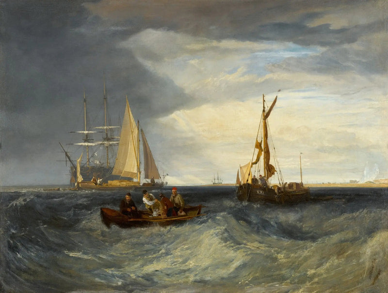 Purfleet ve Essex Kıyısı'nın Long Reach'ten Görünümü - J. M. W. Turner