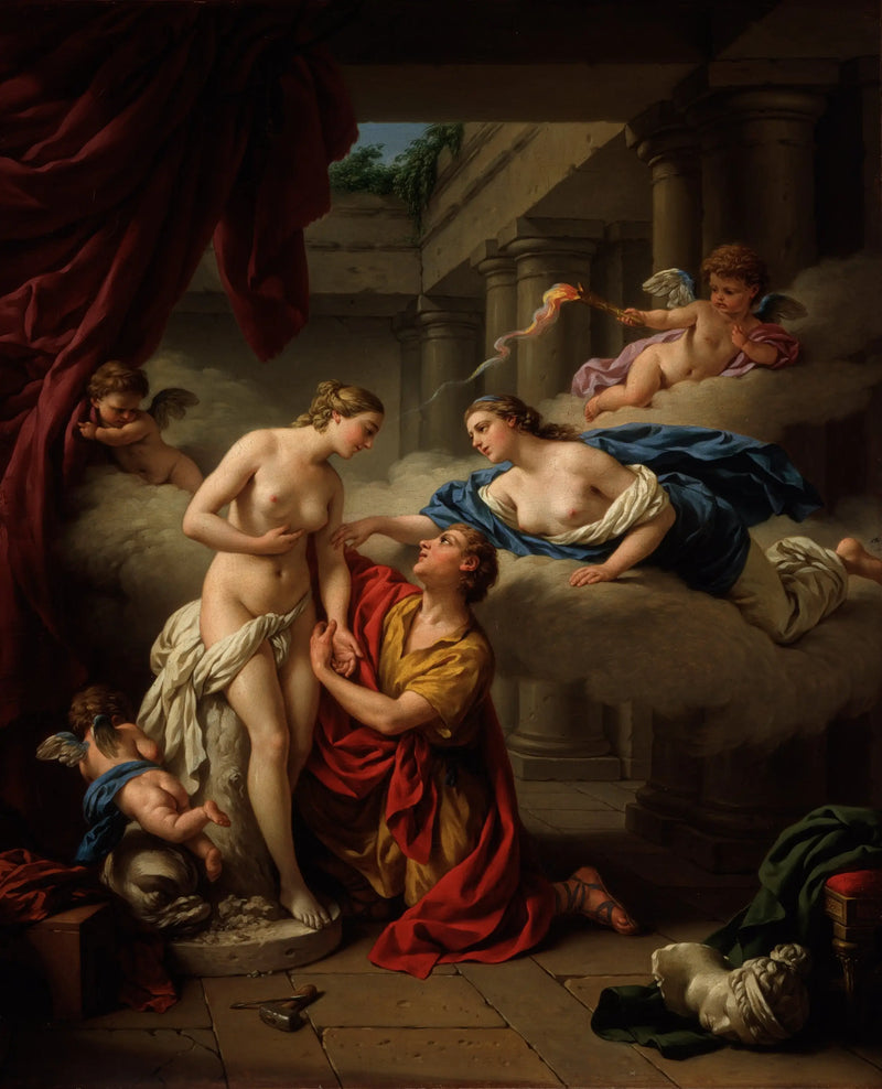 Pygmalion ve Heykeli - Louis Jean François Lagrenée
