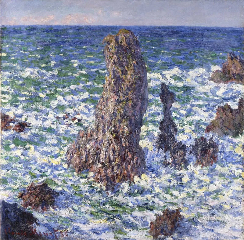 Port-Coton Piramitleri, güneş etkisi W1088 - Claude Monet