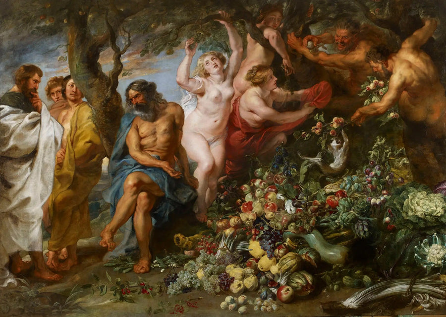 Pythagoras vejetaryenliği savunurken - Peter Paul Rubens