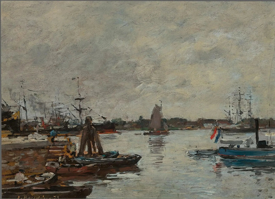 Rotterdam'da İskelesi - Eugène Boudin
