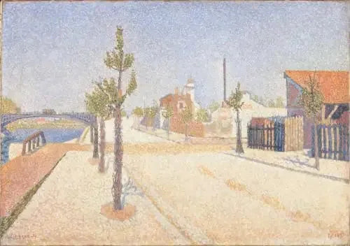 Clichy İskelesi, güneş - Paul Signac