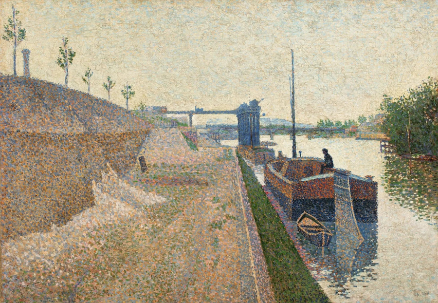 Clichy İskelesi. Gri Hava - Paul Signac