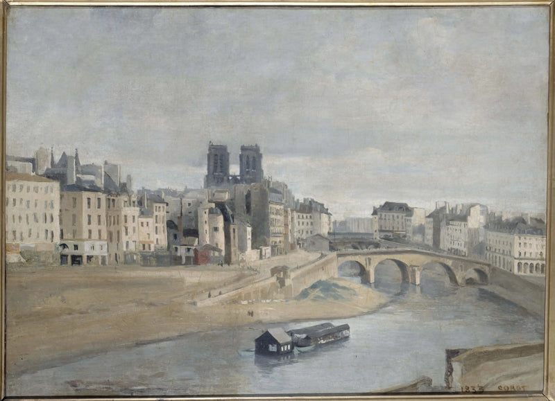 Quai des Orfèvres ve Pont Saint-Michel - Jean-Baptiste Camille Corot