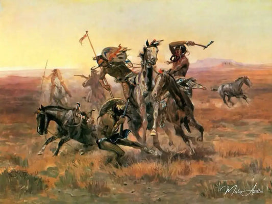 Quand les Blackfoot et les Sioux se rencontrent - Charles Marion Russell - Reproductions de tableaux et peintures haut de gamme